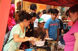 Essen der Kulturen in der Kurzen Meile