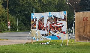 Abgerissen und zerstört