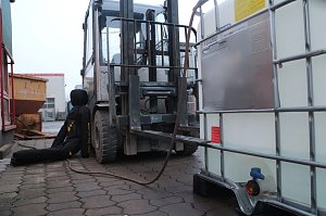 Gefahrgutzug des Landkreises im Einsatz