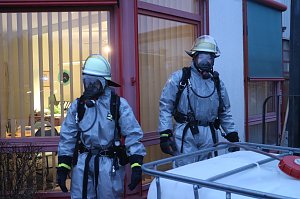 Gefahrgutzug des Landkreises im Einsatz