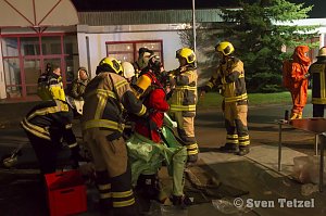 Gefahrgutzug des Landkreises im Einsatz