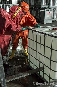 Gefahrgutzug des Landkreises im Einsatz