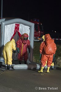 Gefahrgutzug des Landkreises im Einsatz