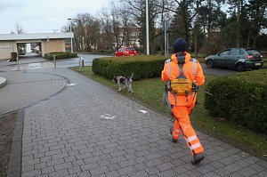 Rettungshundestaffel im Einsatz am S&uuml;dharz-Klinikum