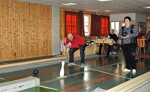 Sportlich aktiv beim Kegelwettstreit