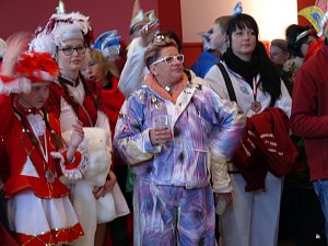 Empfang im Foyer am Rosenmontag
