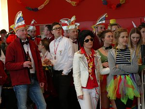 Empfang im Foyer am Rosenmontag