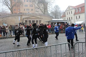 Rosenmontagsparty auf dem Markt Sondershausen