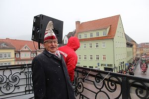 Rosenmontagsparty auf dem Markt Sondershausen