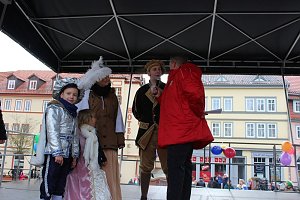 Rosenmontagsparty auf dem Markt Sondershausen