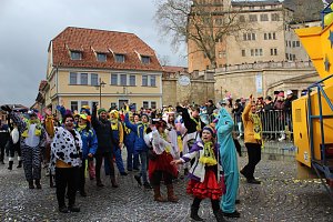 Rosenmontagsparty auf dem Markt Sondershausen