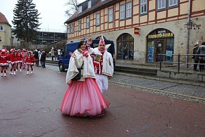 Rosenmontagsparty auf dem Markt Sondershausen