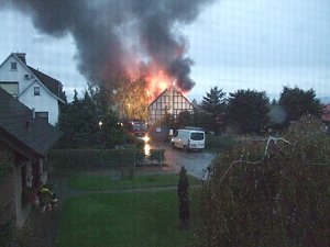 Scheunenbrand in Herrmannsacker