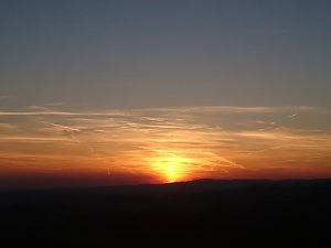 Die Sonne &uuml;ber dem S&uuml;dharz sagt tsch&uuml;ss