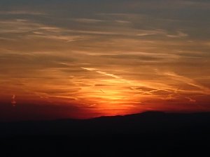 Die Sonne &uuml;ber dem S&uuml;dharz sagt tsch&uuml;ss