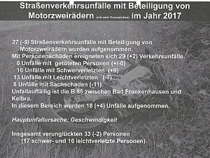 Verkehrsunfallstatistik f&uuml;r 2017