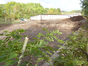 Baustelle zur Erweiterung der Fischzucht Salza