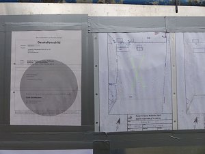 Baustelle zur Erweiterung der Fischzucht Salza