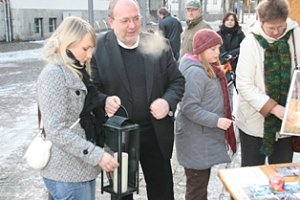 Das Licht wird am Rathaus verteilt