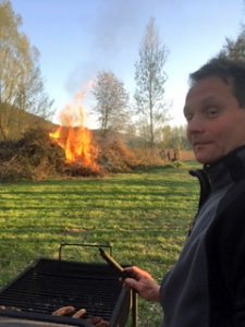 Osterfeuer am Bebraer Teich