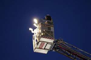 Dachstuhlbrand in Sondershausen Bebra