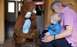 Der Osterhase war heute in Steigerthal zu Gast