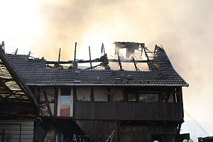Scheunenbrand in Gro&szlig;furra