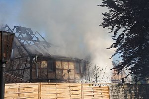 Scheunenbrand in Gro&szlig;furra
