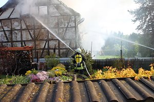 Scheunenbrand in Gro&szlig;furra