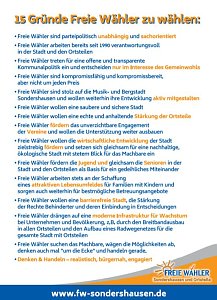 Freie W&auml;hler vor Ort