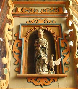 Der Apostel Johannes an der Kanzel von St. Martin-und-Johannes in  Bielen