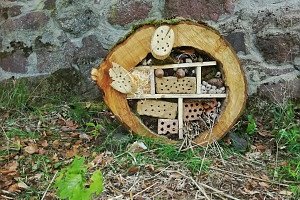 Das fertige Insektenhotel auf dem Burgberg in Ilfeld