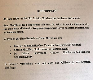 Symposium bei Liszt-Biennale