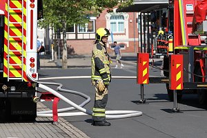 Einsatz in der Langen Stra&szlig;e