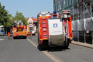 Einsatz in der Langen Stra&szlig;e