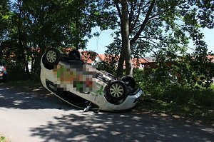 Lieferauto überschlug sich