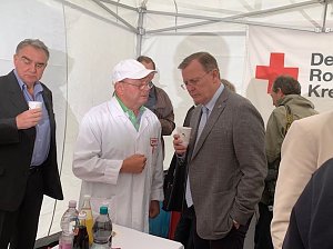 Baustelle der Rettungswache besucht
