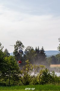 Polizeihubschrauber unterst&uuml;tzt Feuerwehren