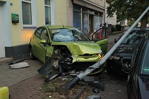 Unfall in der Bochumer Stra&szlig;e in Nordhausen 