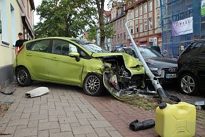 Unfall in der Bochumer Stra&szlig;e in Nordhausen 