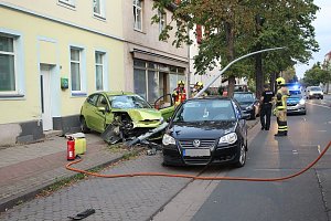 Unfall in der Bochumer Stra&szlig;e in Nordhausen 