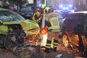 Unfall in der Bochumer Stra&szlig;e in Nordhausen 