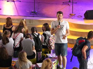 Simon Roppel beim diesjährigen Kirchenentdeckertag