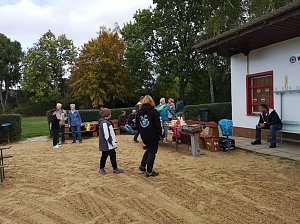 Letztes Abbaden am Bebraer Teich