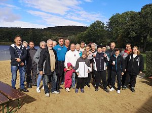 Letztes Abbaden am Bebraer Teich