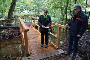 Neue Br&uuml;cke und Baum des Jahres im L&ouml;nspark. 