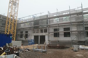 Baustelle Humboldt-Gymnasium: Blick auf den Eingangsbereich