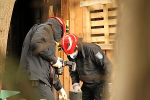 Die Kriminalpolizei beim Einsatz in Kleinfurra