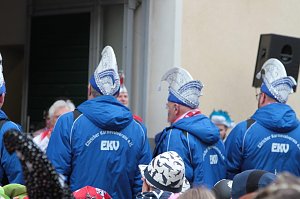 Karnevalsstart in Ellrich vor dem Rathaus. 