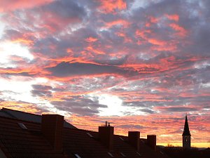 "Brennender" Himmel &uuml;ber Nordhausen